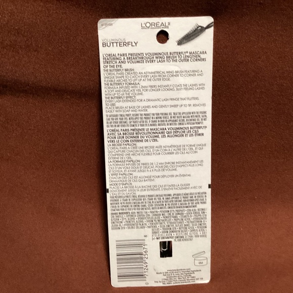 Loreal Voluminous Butterfly Mascara 868 Blackest Black New/Sealed 0.22 fl oz - Picture 3 of 6